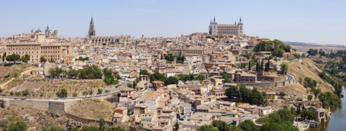 Spain, Castile-La Mancha, Panoramic view of Toledo