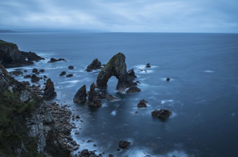Ireland, County Donegal, Crophy Head rock formation in sea