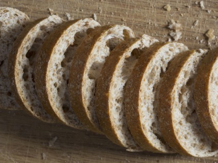 Slices of fresh bread