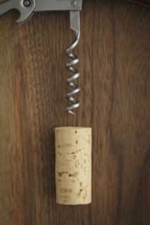 Corkscrew with cork