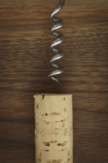 Corkscrew with cork