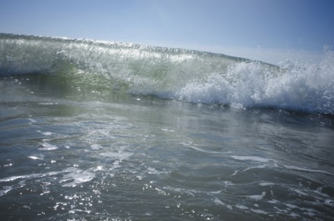 Waves on sunny day