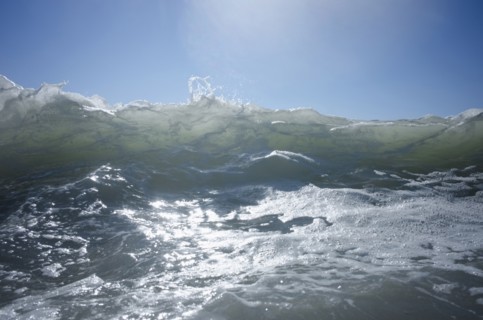 Waves on sunny day