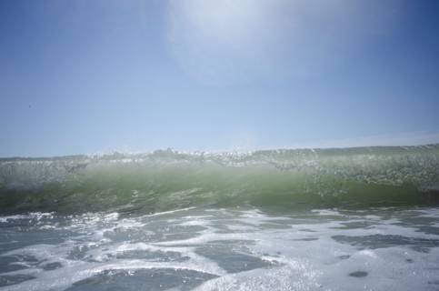 Waves on sunny day