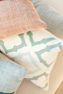 Pillows on sofa