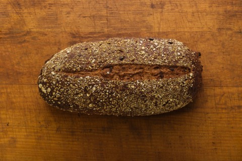Bread on wooden table
