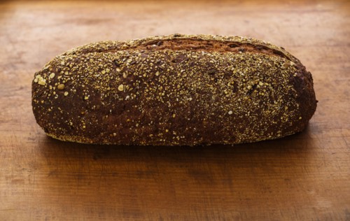 Bread on wooden table