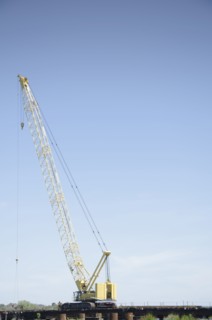 USA, North Carolina, Construction crane