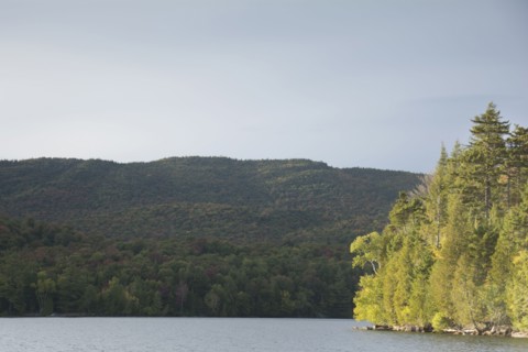 USA, New York, Lake Placid on sunny day