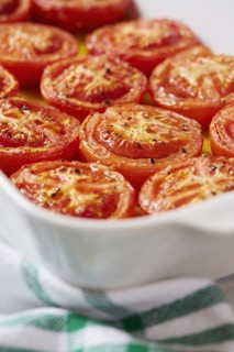 Cooked tomatoes in olive oil