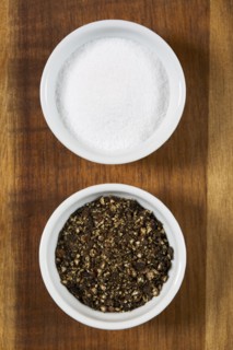 Ramekins with salt and pepper
