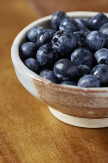 Bowl of blueberries