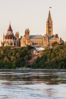 Canada, Ontario, Ottawa, Parliament Hill by Ottawa river