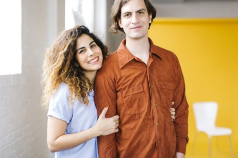 Couple embracing