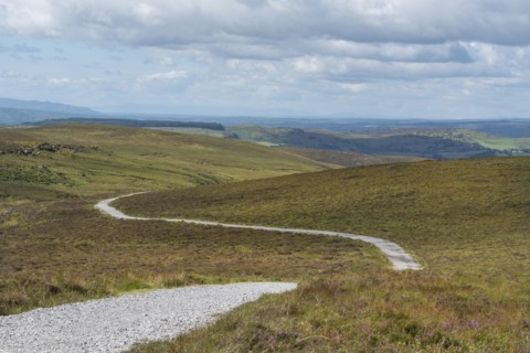 Ireland, Cavan County, Cuilcagh Mountain Park, Winding road