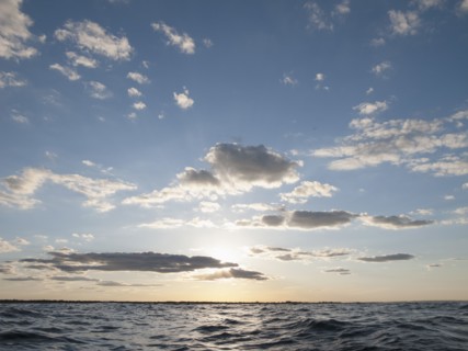 Moody sky over sea