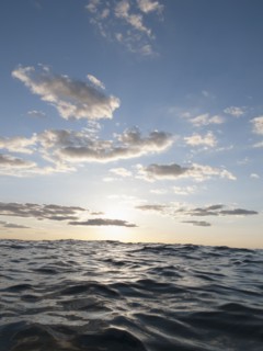 Moody sky over sea
