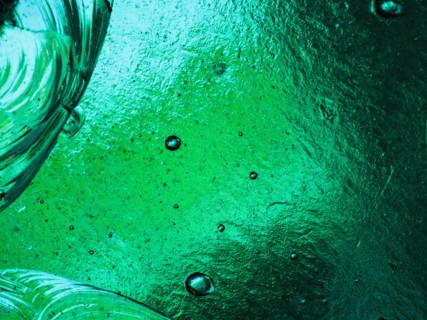 Green backlit glass