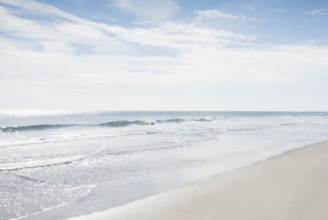 Sky above sea and sandy beach