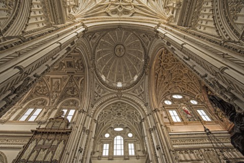 Spain, Andalusia, Cordoba, Interior of Great Mosque of Córdoba