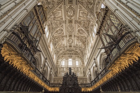 Spain, Andalusia, Cordoba, Interior of Great Mosque of Córdoba
