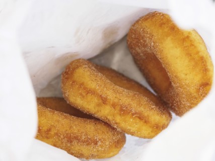 Donuts on white background