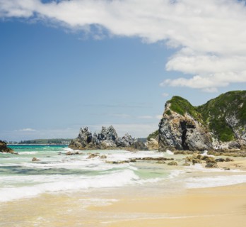 Australia, New South Wales, Bermagui, Scenic view of sea and coastline