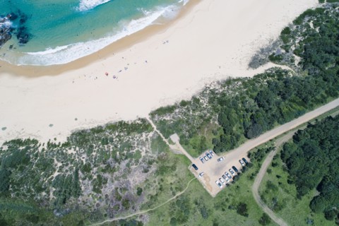 Australia, New South Wales, Bermagui, Landscape with beach
