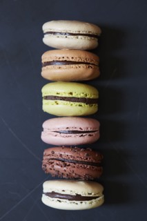 Row of macarons