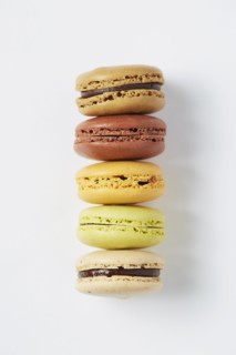 Row of macarons