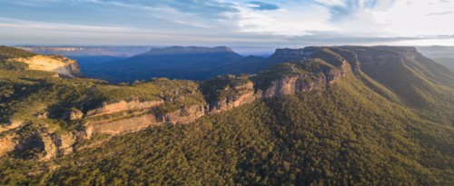 Panorama of Jamison Valley in Blue Mountains National Park