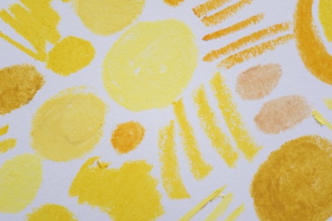 Child's yellow toned drawing