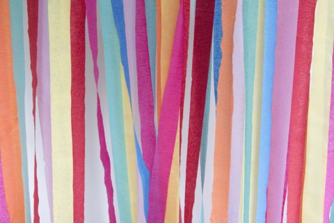 Colorful paper streamers