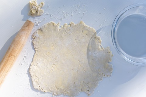 Pastry with rolling pin and bowl