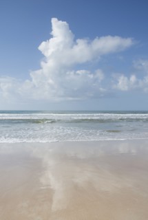 Clouds over beach in Surf City, North Carolina, USA