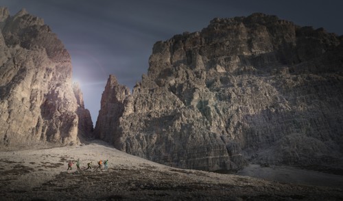 Mountains in the Dolomites, South Tyrol Italy
