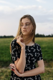 Young woman on farm