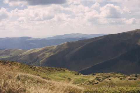 Mountains in the Carpathian Mountain Range, Ukraine