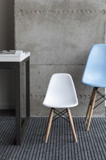 Chairs by desk