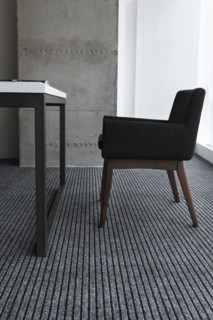 Black chair by desk