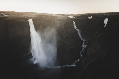 Haifoss waterfall in Iceland