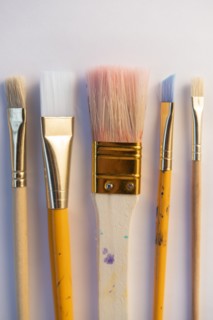 Assorted paintbrushes