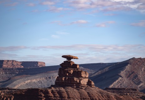 Mexican Hat rock formation in Utah, USA
