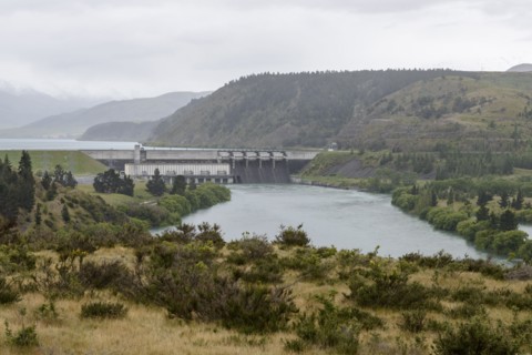 Aviemore Dam in Otago, New Zealand