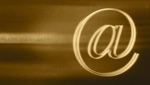 Illustration of gold @ symbol