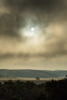 Cloudscape at sunset over landscape in Santa Margarita, California, USA