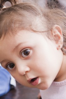 Portrait of curious girl