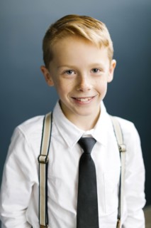 Portrait of smiling boy wearing tie