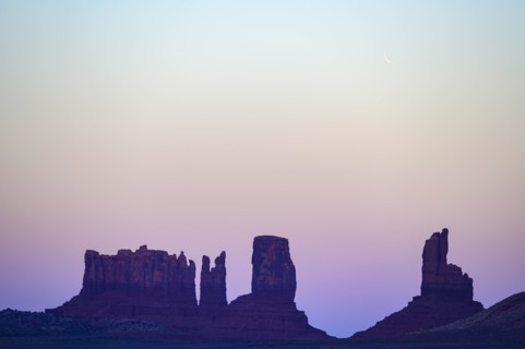 Buttes at sunset in Monument Valley, Arizona, USA