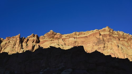 Cliff in shadow in Capitol Reef National Park, USA